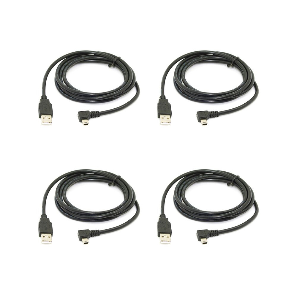 4Pcs 1.8M Usb B Type 5Pin Male 90 Degree Left Angled To Usb 2.0 Male Data Cable Color Black 6033169672249