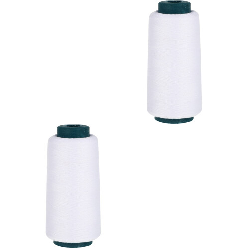 2Stk Multifunktionales Nähgarn Weiß Polyester Für Näharbeiten 2
