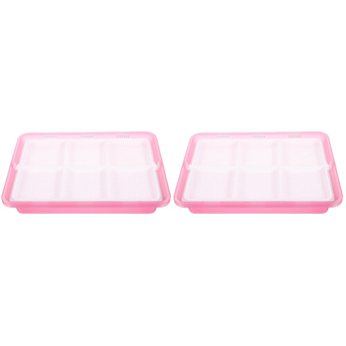 2Stk Langlebiger Katzengras Pflanzer Pink Kunststoff Mit 2