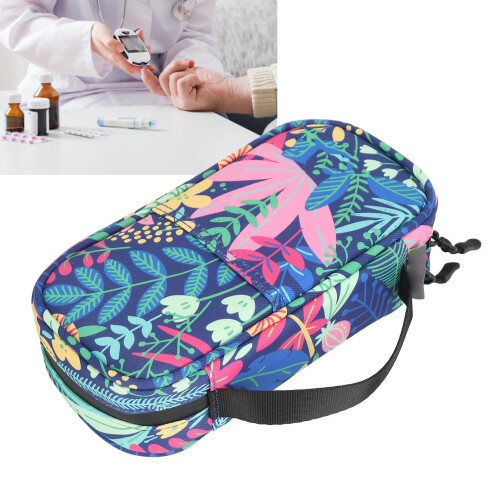 Travel Insulin Cooler Case with Ice Pack – Tropical Rainforest Pattern