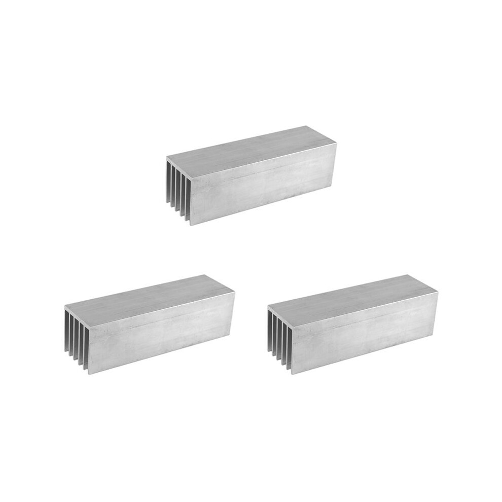 3X Heatsink 100X30x30mm Power Amplifier Aluminum Heat Sink Radiator Module For Cooling System Silver 4713584450333