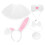 4Sets White Rabbit Costume Accessories Plush Headband Tail Bowtie Tutu 1