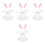 4Sets White Rabbit Costume Accessories Plush Headband Tail Bowtie Tutu 5