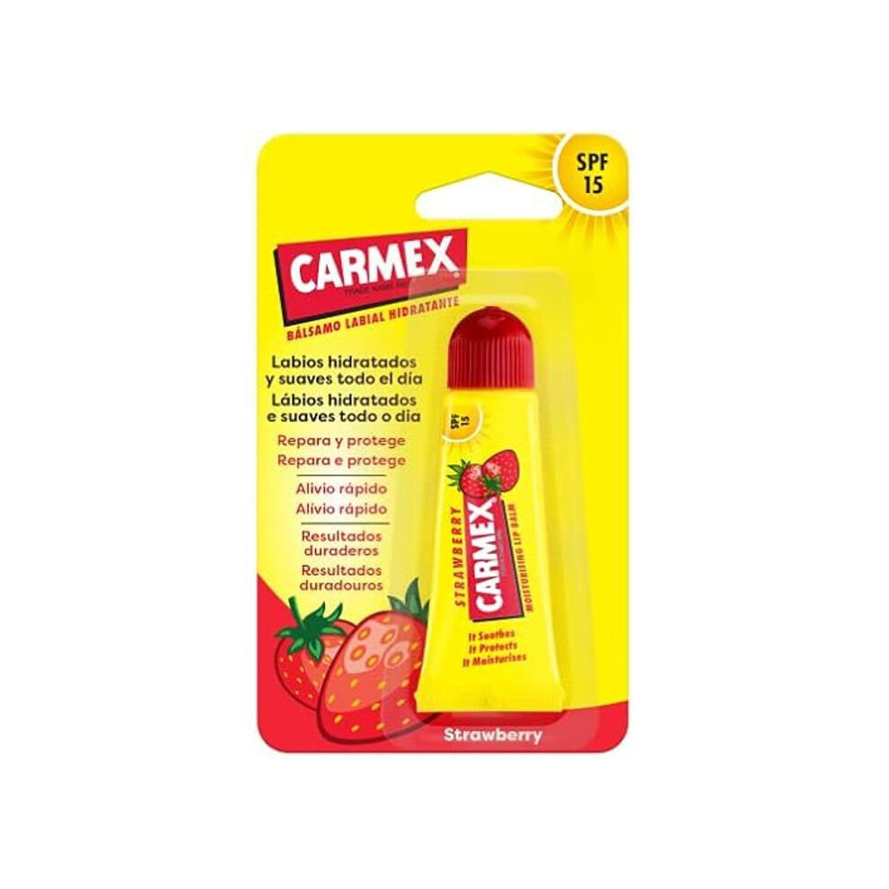 Carmex Lip Care - Strawberry Lip Balm - Spf15 - 4.25G - Hydration And Protection