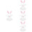 4Sets White Rabbit Costume Accessories Plush Headband Tail Bowtie Tutu 6