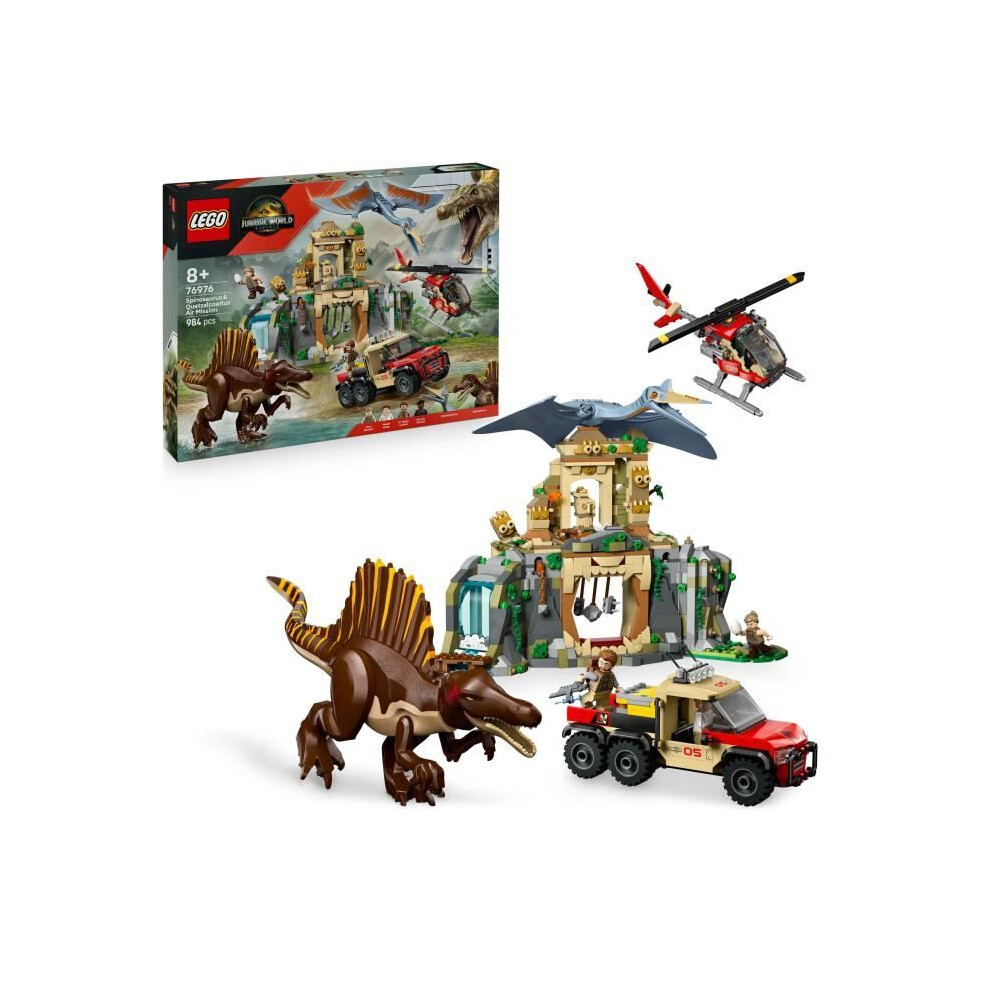 Lego Unisex Jurassic World Spinosaurus Quetzalcoatlus Air Mission 76976 Toy - Image 8