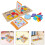 2Sets Kinder Holz Zahlenpuzzle Mit Multicolor Nummern Und Lernbrett 9
