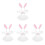 4Sets White Rabbit Costume Accessories Plush Headband Tail Bowtie Tutu 4