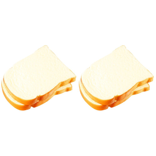 4Stk Künstliches Toast Modell PU Lifelike 2