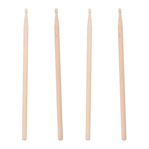 2Pcs Wooden Drumsticks Light Yellow Heavy Duty Drum Sticks 1