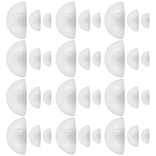 600Pcs Lightweight Polystyrene Half Sphere Foam Balls for Creative DIY