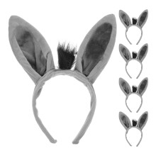 10Stk Eselohren Haarreifen Grau Kinder Tierkostüm Accessoires Spaß