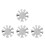 4Pièces Outils Bords Ongles Acier Inoxydable Argent 7