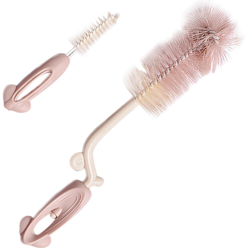 1Ensemble Brosse Nettoyage Rose Long ABS Nylon