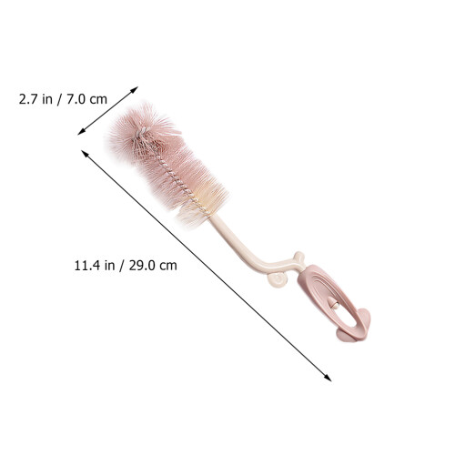 1Ensemble Brosse Nettoyage Rose Long ABS Nylon 1