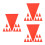 30Pièces Drapeaux PVC Rouge Pour Enfant Scooter 4