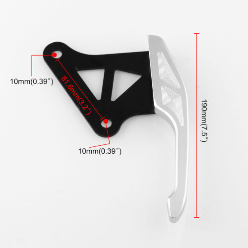 1Paire Arrière Aluminium Argentée Montage Facile Durable 1