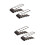 4Pièces Organisateur Bureau Noir 4 Compartiments Pour Télécommande 6