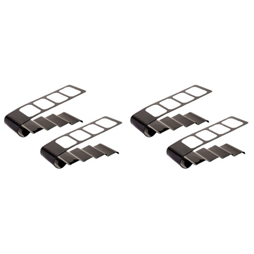 4Pièces Organisateur Bureau Noir 4 Compartiments Pour Télécommande 1