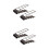 4Pièces Organisateur Bureau Noir 4 Compartiments Pour Télécommande 5