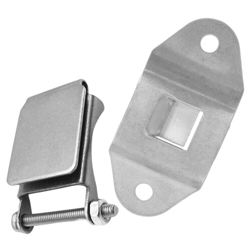 2Sets Quick Install Hard Hat Light Bracket Clips Silver Metal Durable 2