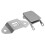 2Sets Quick Install Hard Hat Light Bracket Clips Silver Metal Durable 1