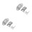 2Sets Quick Install Hard Hat Light Bracket Clips Silver Metal Durable 8