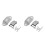 2Sets Quick Install Hard Hat Light Bracket Clips Silver Metal Durable 6