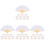 48Pcs Durable White Chinese Folding Fans Bamboo Paper Handheld Props 4