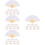 48Pcs Durable White Chinese Folding Fans Bamboo Paper Handheld Props 7