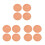 12Pcs Round Terracotta Bread Warmer Stones for Kitchen Party Table Use 4
