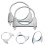 4Pièces -Clamp Argent 304 Acier Inoxydable Kit 9