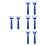8Pcs Blue Folding Back Lotion Applicator with Sponge for Use 7