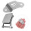 2Sets Quick Install Hard Hat Light Bracket Clips Silver Metal Durable 9