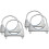 4Pièces -Clamp Argent 304 Acier Inoxydable Kit 4