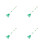 4Pcs Lightweight Plastic Rake Ergonomic Handle Green Lawn Cleanup Tool 4
