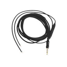 3Pcs Low Noise Black Headphone Wire with Volume Control for DIY Use