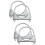 4Pièces -Clamp Argent 304 Acier Inoxydable Kit 7