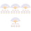 48Pcs Durable White Chinese Folding Fans Bamboo Paper Handheld Props 5