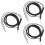 3Pcs Low Noise Black Headphone Wire with Volume Control for DIY Use 5
