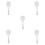 5Pcs Rice Paddle Reusable White Household Rice Scooper Set 4