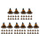 60Pcs Multi Color Felt Mini Halloween Witch Hat Bottle Toppers 7