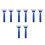 8Pcs Blue Folding Back Lotion Applicator with Sponge for Use 5
