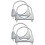 4Pièces -Clamp Argent 304 Acier Inoxydable Kit 5