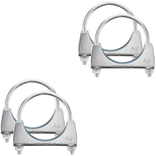 4Pièces -Clamp Argent 304 Acier Inoxydable Kit 2