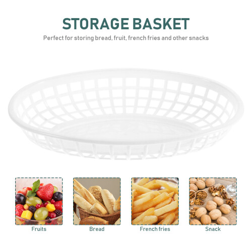 12St Plastic Fruit- & Snackbakken Wit Stevig & Functioneel 2