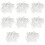 800Pcs Transparent Plastic Curtain Hanging Rings Strong and 8