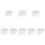 800Pcs Transparent Plastic Curtain Hanging Rings Strong and 5