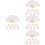 48Pcs Durable White Chinese Folding Fans Bamboo Paper Handheld Props 6