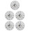 5Pcs Sturdy Plastic Clock Parts Replacement for Home Clock Dial Repair 4